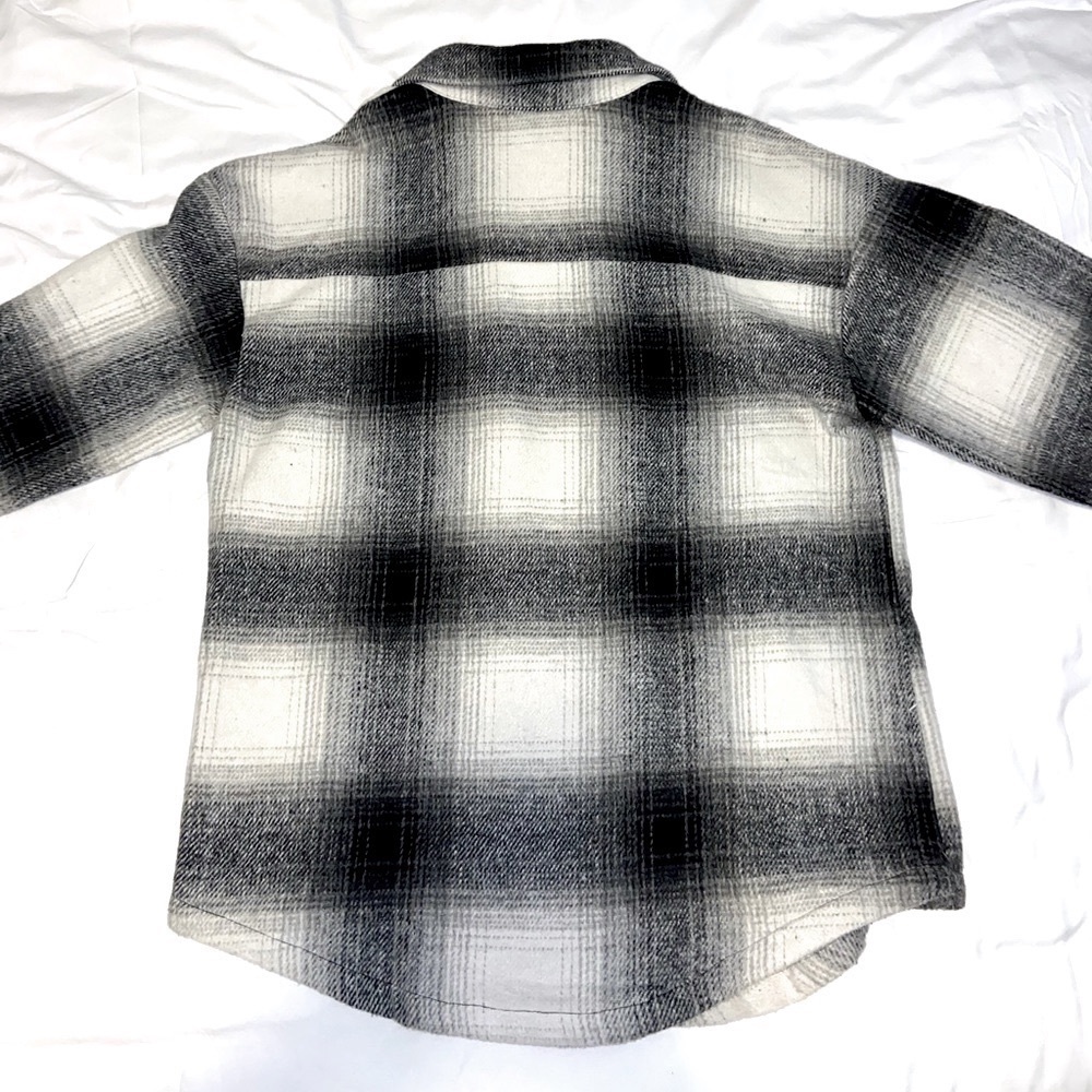 Oversized Plaid Button Down Flannel Jacket - image 8